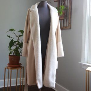 🥰 CALVIN KLEIN S/P Faux Fur DRESS COAT NEW w/ TAGS